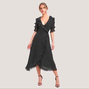 Lulus Wrap Midi Dress